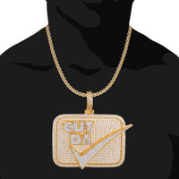 Cut Da Check 3D Sterling Silver Hustler Hiphop Pendant