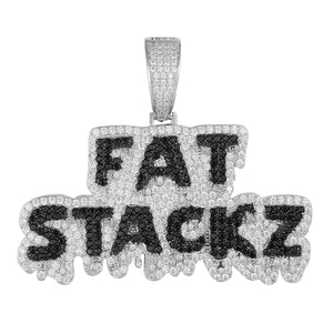 Black & White Double Layer Drip Fat Stackz Designer Charm