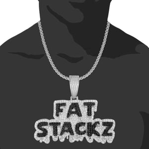 Black & White Double Layer Drip Fat Stackz Designer Charm