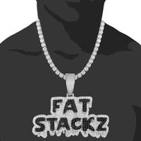 Black & White Double Layer Drip Fat Stackz Designer Charm