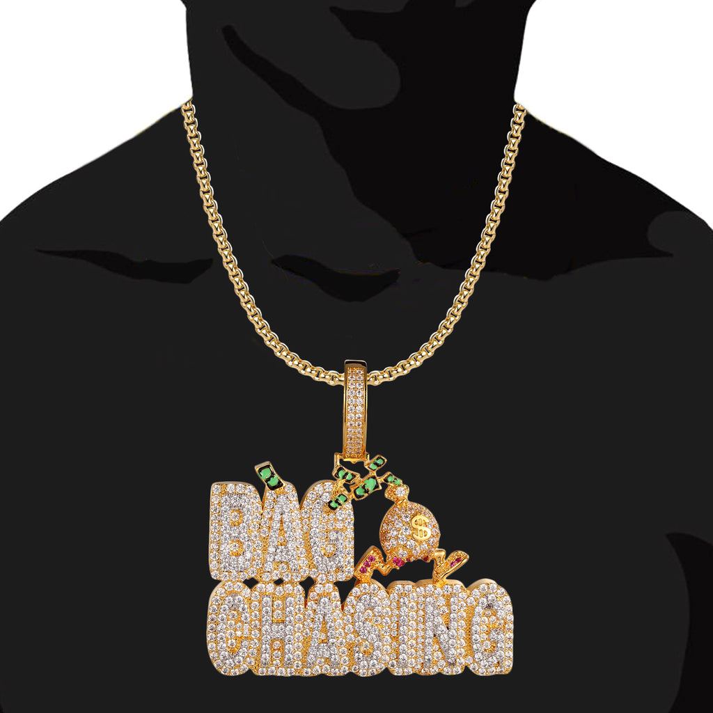 .925 Bag Chasing Money Bag Hustler Custom Pendant