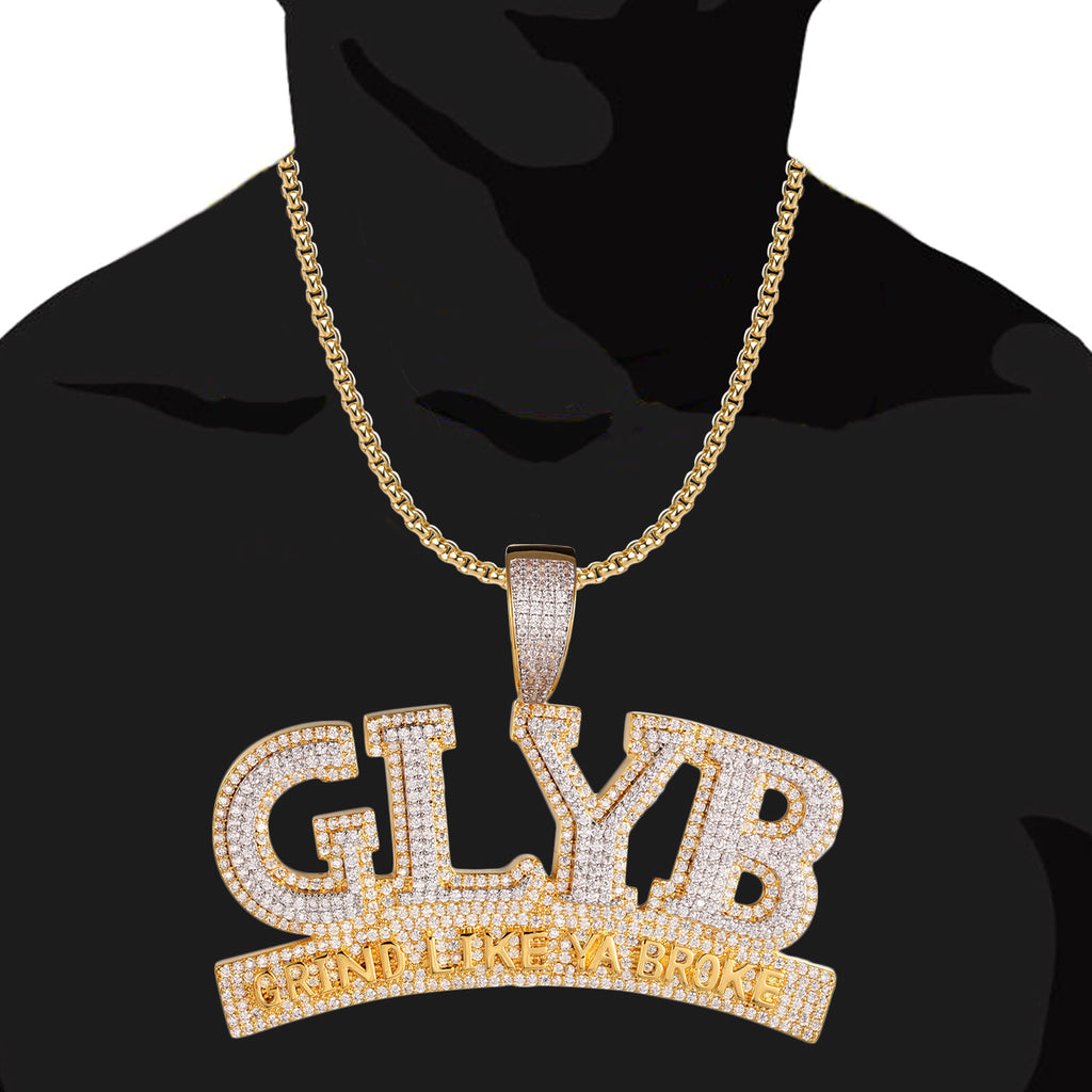 GLYB Grind Like Ya Broke Custom Double Layer Pendant