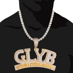 GLYB Grind Like Ya Broke Custom Double Layer Pendant