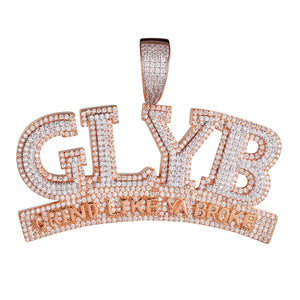 Rose Gold Tone GLYB Grind Like Ya Broke Pendant