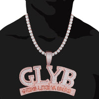 Rose Gold Tone GLYB Grind Like Ya Broke Pendant