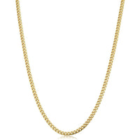 4 MM Solid Gold Miami Cuban Link Chain Yellow White Rose Gold