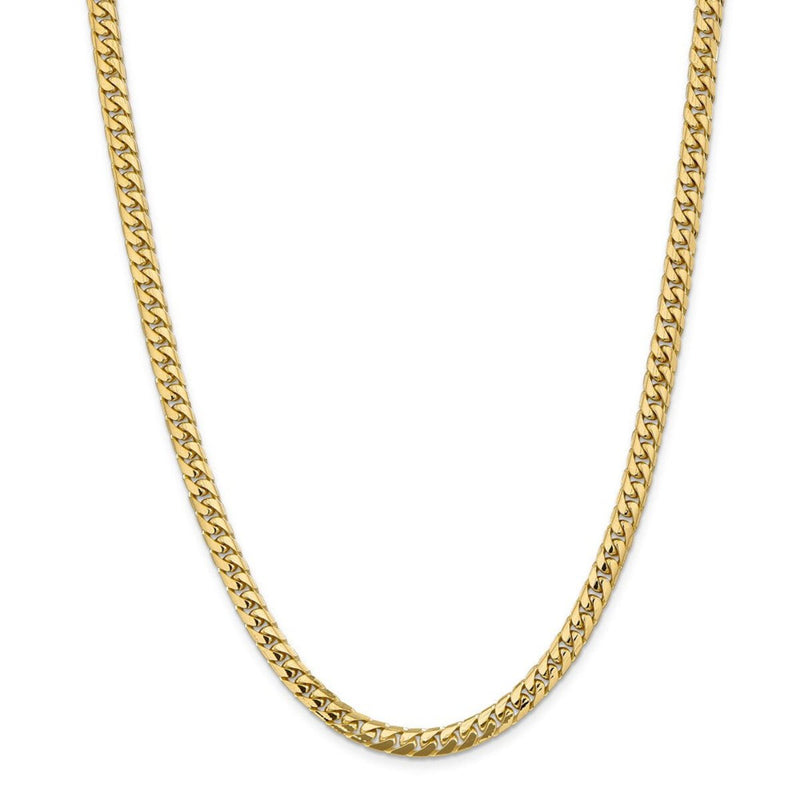 6 MM Solid Gold Miami Cuban Link Chain Yellow White Rose Gold