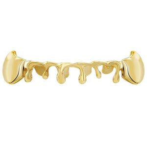 Custom Vampire Fangs Drip Grillz Yellow White Rose Gold