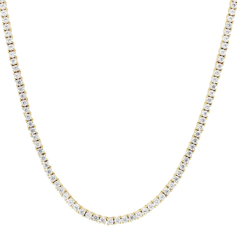 2MM 10K Gold Tennis Chain Solitaire Prong Set