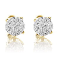 10K Yellow Gold Prong Set Custom Diamond Earrings