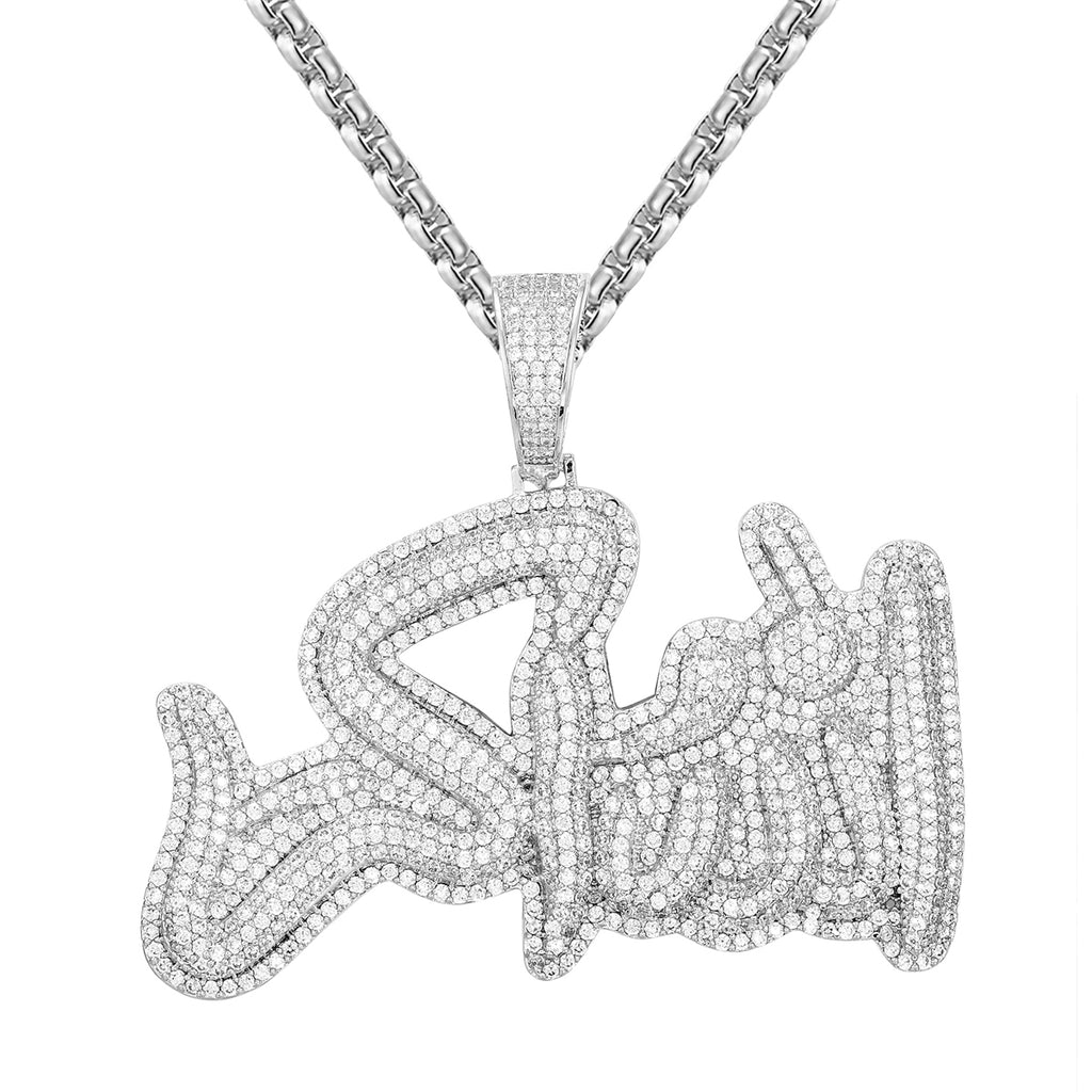 Sterling Silver Double Layer Allah Religious Pendant