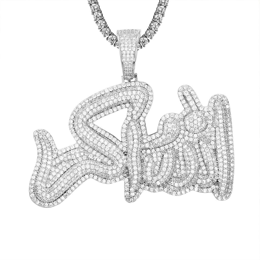 Sterling Silver Double Layer Allah Religious Pendant