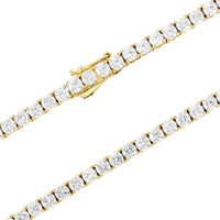 4MM 10K Gold Tennis Chain Solitaire Prong Set