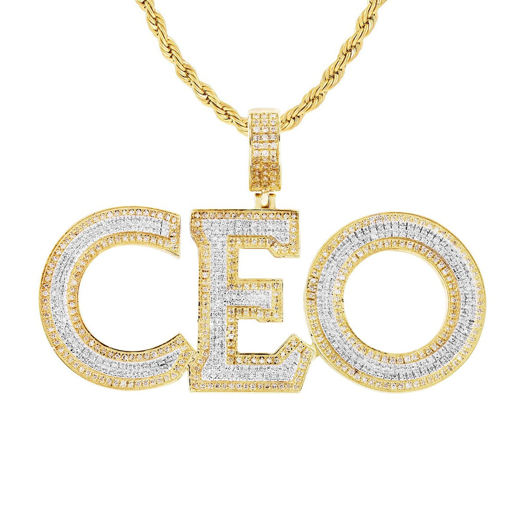 Diamond CEO Pendant 10K Yellow Gold