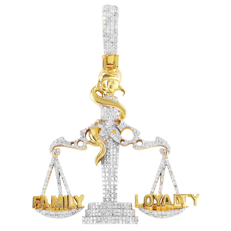 Family Loyalty Libra Scale Diamond Pendant