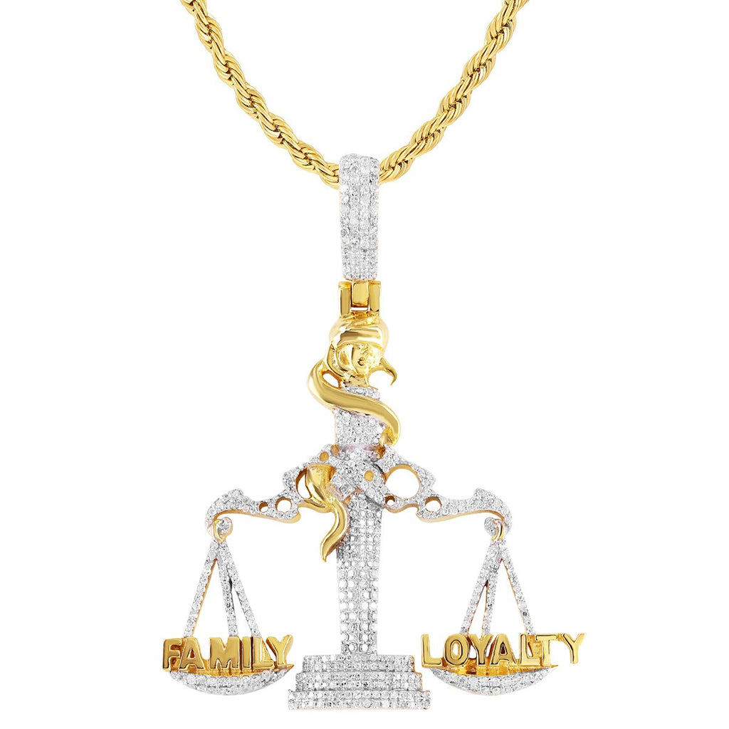 Family Loyalty Libra Scale Diamond Pendant