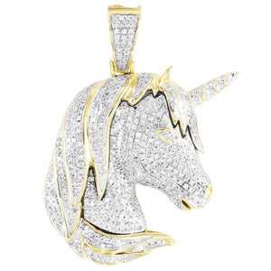 Blessed Unicorn Diamonds 10K Gold Custom Pendant