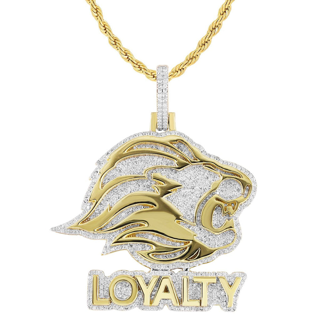 Diamond Lion Face Loyalty Pendant