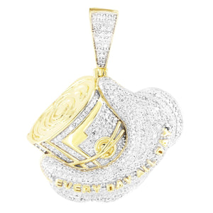 Money Stack In Hand All Day Everyday Gold Diamonds Pendant