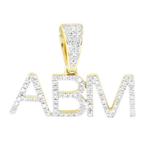 All About Money Custom Name 10K Gold Diamonds Pendant