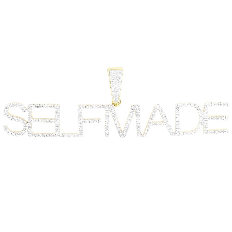 10K Gold SELFMADE Diamonds Initials Name Pendant