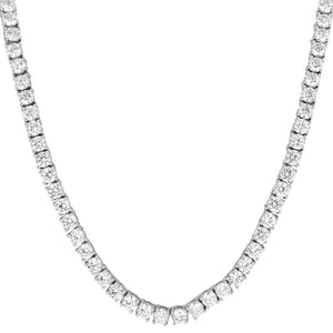 4MM Sterling Silver White Finish Classic Tennis Chain